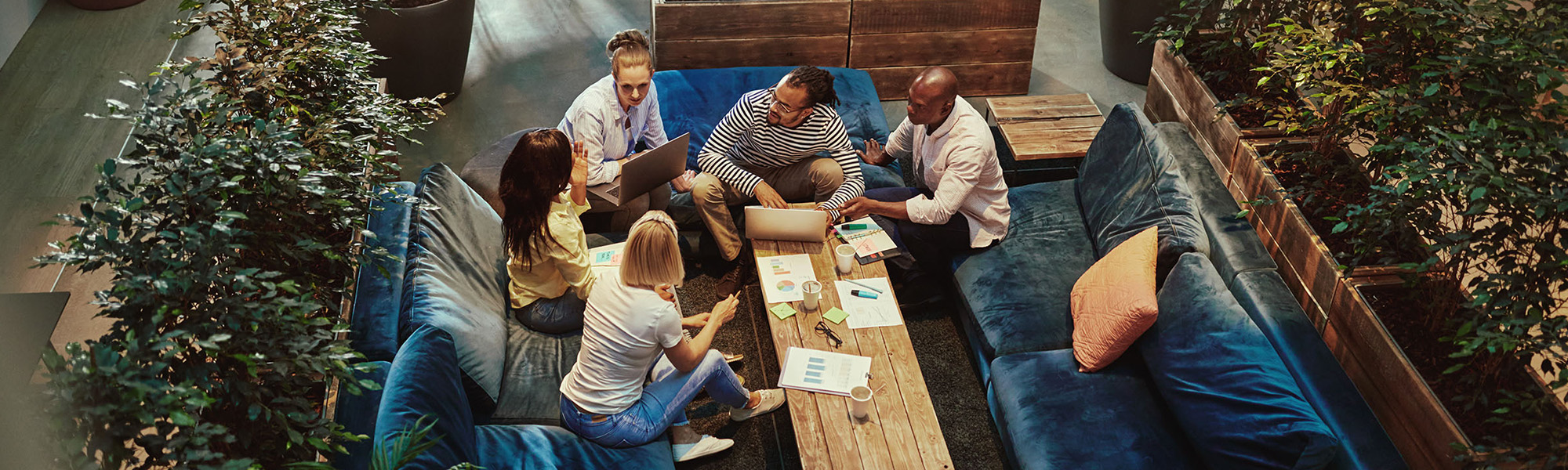 diverse group of employees meeting image