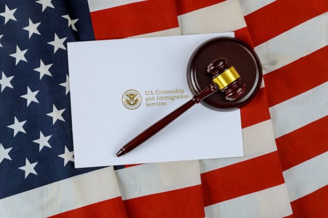 USCIS graphic with gavel